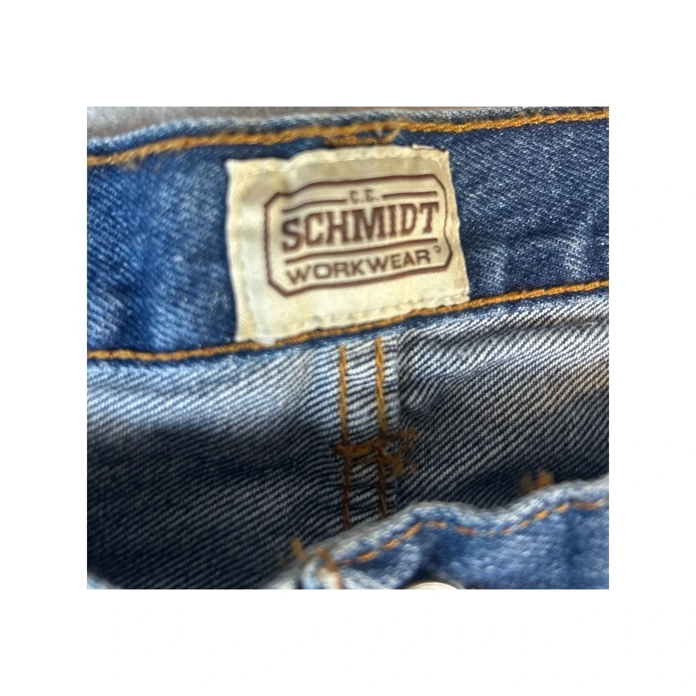 C.E. Schmidt Workwear Mens Jeans Blue Cotton Denim Straight Leg‎ 44x30